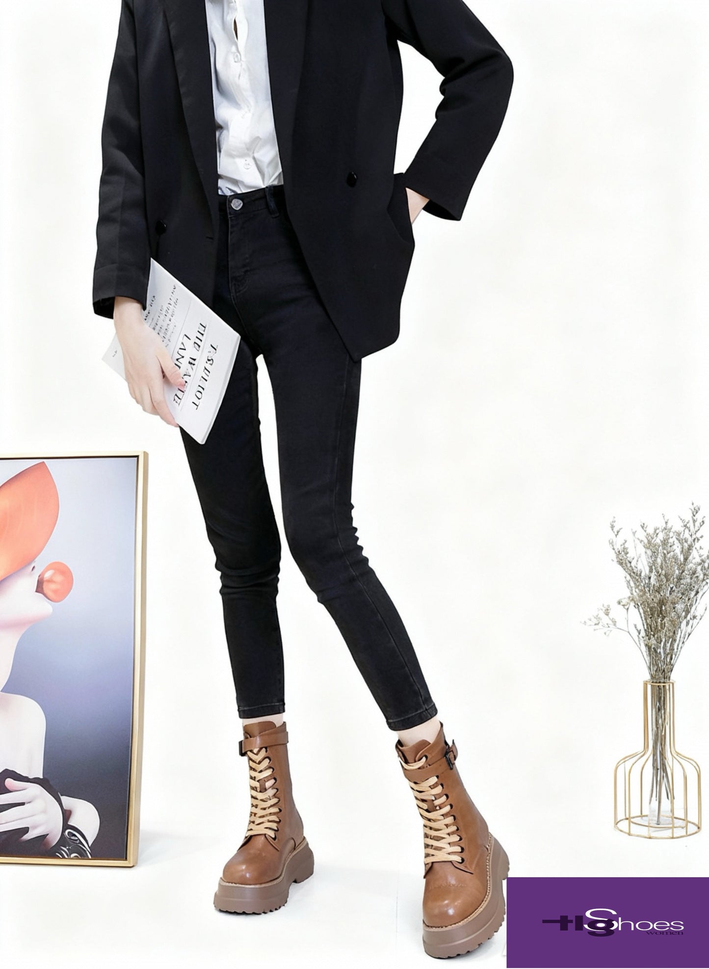 Kadın Kışlık Mikrofiber Deri Orta Topuklu Pamuk Astar Bot – Suya Dayanıklı, Rahat ve Şık