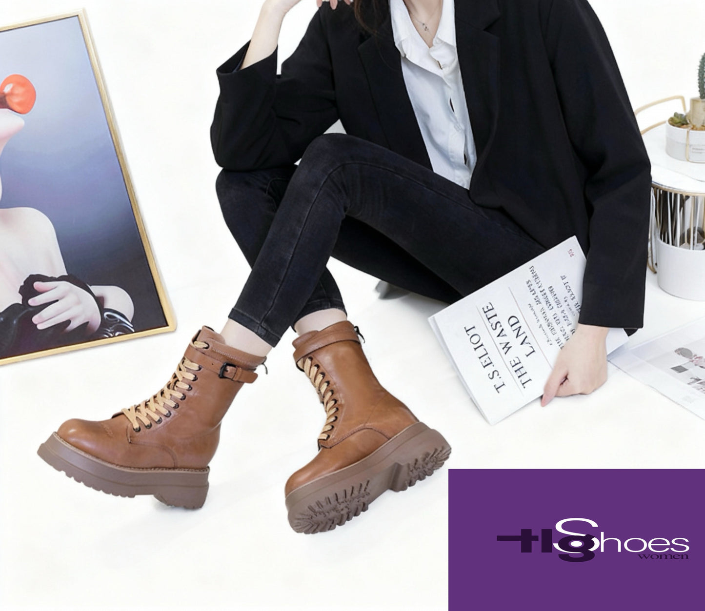 Kadın Kışlık Mikrofiber Deri Orta Topuklu Pamuk Astar Bot – Suya Dayanıklı, Rahat ve Şık