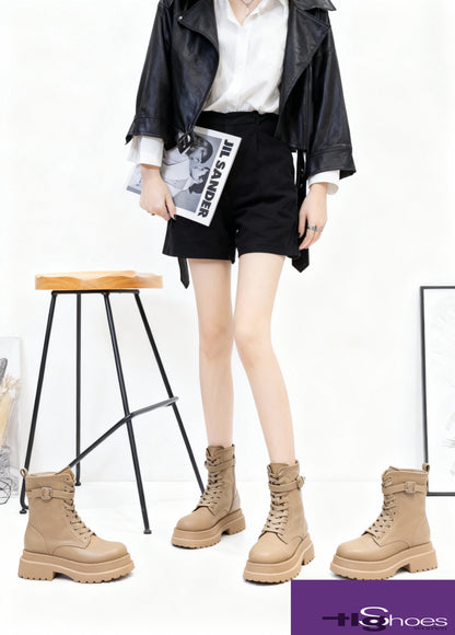 Kadın Kışlık Mikrofiber Deri Orta Topuklu Pamuk Astar Bot – Suya Dayanıklı, Rahat ve Şık